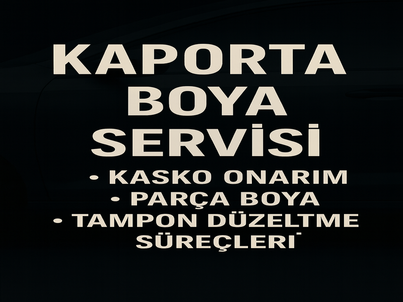 Karapürçek Kaporta Boya Servisi